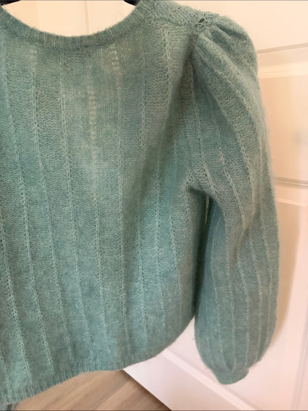 Sezane Amance Cardigan Sea Green Small - Picture 5 of 8